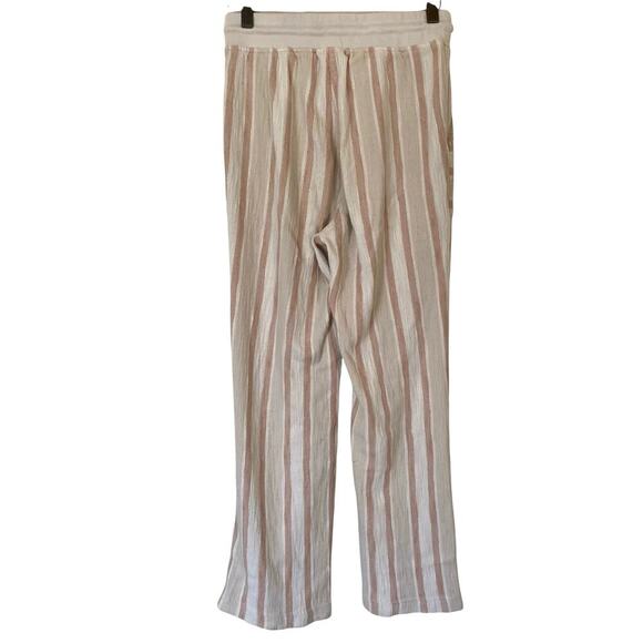 FAHERTY Day Tripper Striped Cotton Wide Leg Woven Pants, Size Small - Picture 5 of 12